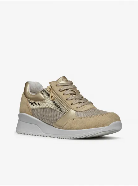 Beige Women's Geox Haleney Sneakers - Women's