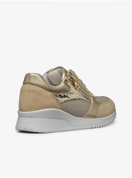 Beige Women's Geox Haleney Sneakers - Women's