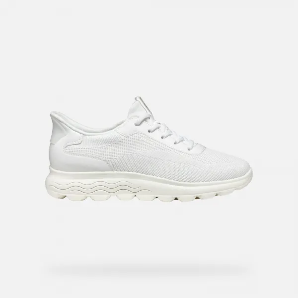 White women's sneakers Geox Spherica Plus - Women's