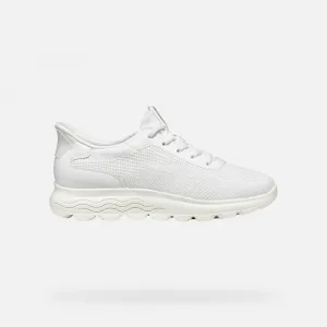 White women's sneakers Geox Spherica Plus - Women's