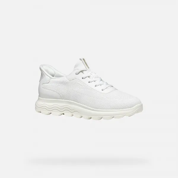 White women's sneakers Geox Spherica Plus - Women's