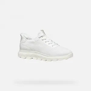 White women's sneakers Geox Spherica Plus - Women's