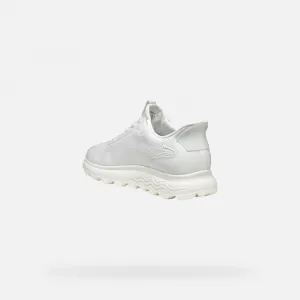 White women's sneakers Geox Spherica Plus - Women's