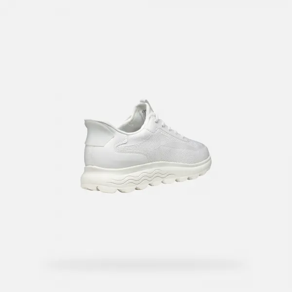 White women's sneakers Geox Spherica Plus - Women's