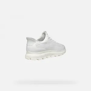 White women's sneakers Geox Spherica Plus - Women's