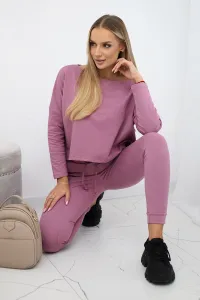 Legínovo Komplet s oversize blúzkou chrpová modrá Farba: Modrá, Veľkosť: UNI