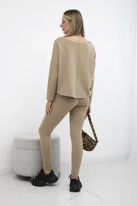 Legínovo Komplet s oversize blúzkou chrpová modrá Farba: Modrá, Veľkosť: UNI