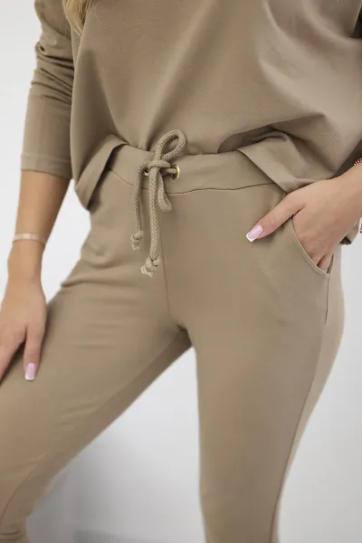 Legínovo Komplet s oversize blúzkou chrpová modrá Farba: Modrá, Veľkosť: UNI