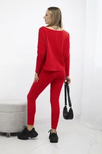 Legínovo Komplet s oversize blúzkou chrpová modrá Farba: Modrá, Veľkosť: UNI