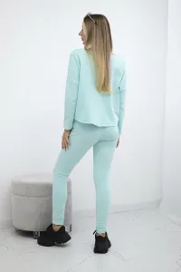Legínovo Komplet s oversize blúzkou chrpová modrá Farba: Modrá, Veľkosť: UNI