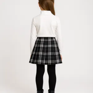 Fashionkids Dievčenský biely viskózový polrolák – mäkký a pohodlný | Veľkosti 128–158 Farba: Biela, Veľkosť: 152