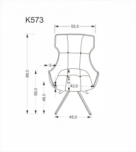 Otočné jedálenské kreslo K573 Halmar