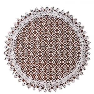 DomTextilu ElegantnýokrúhlyčipkovanýobrúsokPriemer:40cm 68509_124555 biela
