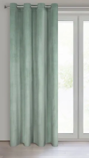 LuxusnývelúrovýzávesvjemnejmentolovejfarbeŠírka:140cm|Dĺžka:250cm