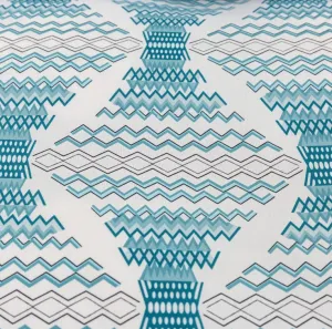 Bielesyntetickébavlnenéobliečkysbohovzoromvtyrkysovo-modrýchtónochŠírka:200cm|Dĺžka:220cm70x80cm69007_125106