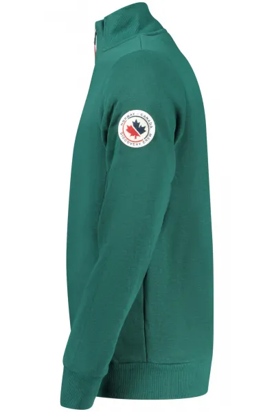 Zelená pánska mikina na zips