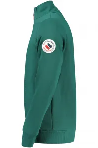 Zelená pánska mikina na zips