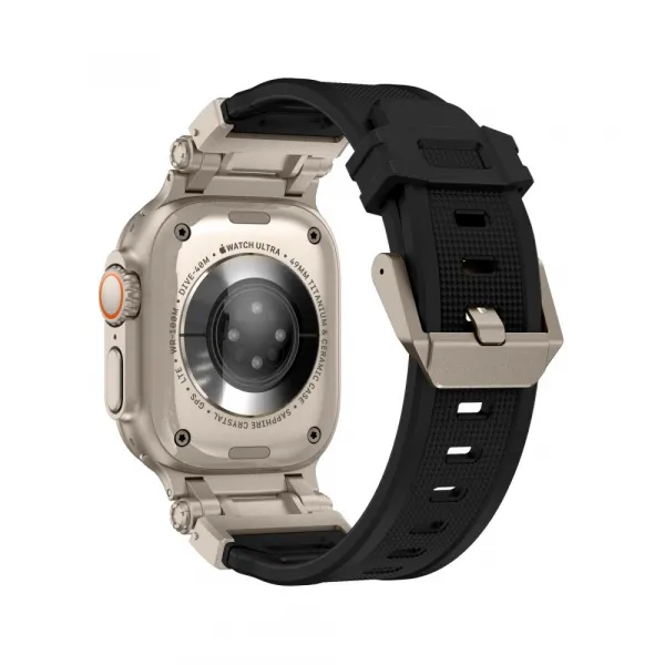 Tech-Protect Delta Pro remienok na Apple Watch 42/44/45/49mm, black / titanium