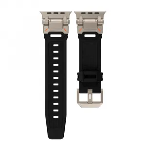 Tech-Protect Delta Pro remienok na Apple Watch 42/44/45/49mm, black / titanium