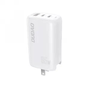 Dudao A7PRO 3in1 GaN sieťová nabíjačka USB / 2x USB-C QC PD 65W, biela (A7PRO)
