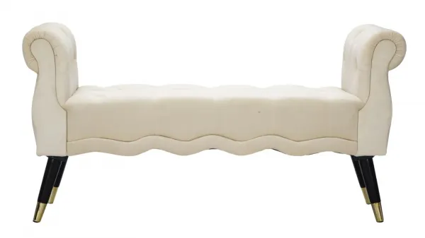 Mauro Ferretti Lavice Paris 120 cm samet béžová/zlatá