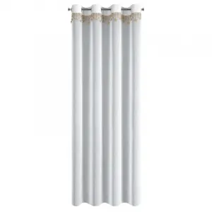 VianočnábielazáclonasozlatouaplikáciouhviezdDĺžka:250cm