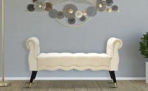 Mauro Ferretti Lavice Paris 120 cm samet béžová/zlatá
