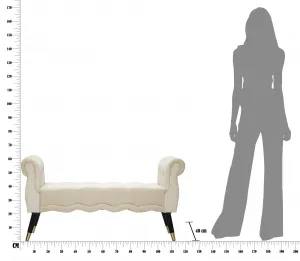 Mauro Ferretti Lavice Paris 120 cm samet béžová/zlatá