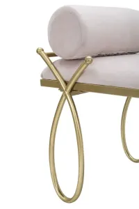Mauro Ferretti Lavice Ribbon 112 cm samet zlatá/růžová