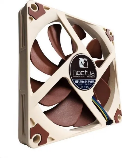 NOCTUA Ventilátor NF-A9x14-PWM, 92mm, hnědá