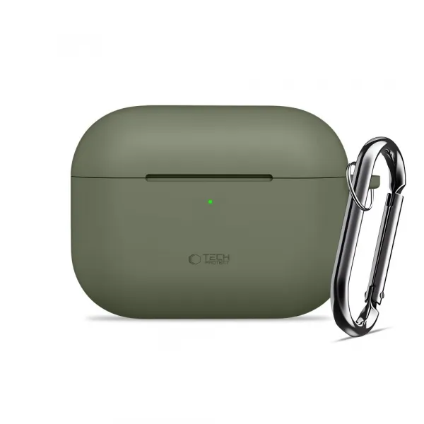 Tech-Protect Silikónové puzdro, Apple AirPods Pro 3, zelené