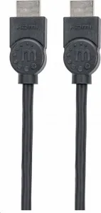 Manhattan HDMI kábel, ARC, 3D, 4K@30Hz, tienený, 1.5 m, čierna
