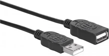 MANHATTAN USB kábel 2.0 predĺženie A muž / A žena 1,8 m čierna