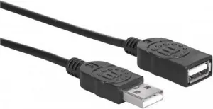 MANHATTAN USB kábel 2.0 predĺženie A muž / A žena 1,8 m čierna