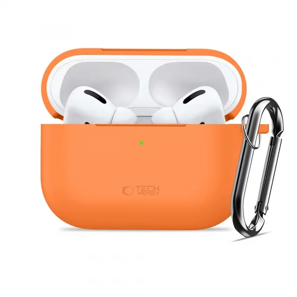 Tech-Protect Silikónové puzdro, Apple AirPods Pro 3, oranžové