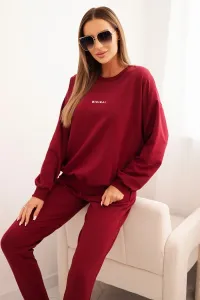 Legínovo Dámsky bavlnený komplet s potlačou Minimal béžový Farba: Modrá, Veľkosť: UNI
