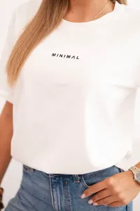 Legínovo Dámska bavlnená blúzka s potlačou Minimal béžová Farba: Bordová, Veľkosť: UNI