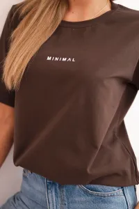 Legínovo Dámska bavlnená blúzka s potlačou Minimal béžová Farba: Bordová, Veľkosť: UNI
