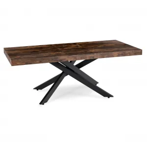 JAKS Rozkladací stôl Hampton čierny 160 - 240 cm rustikálny dub