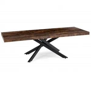 JAKS Rozkladací stôl Hampton čierny 160 - 240 cm rustikálny dub