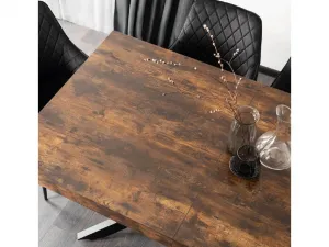 JAKS Rozkladací stôl Hampton čierny 160 - 240 cm rustikálny dub