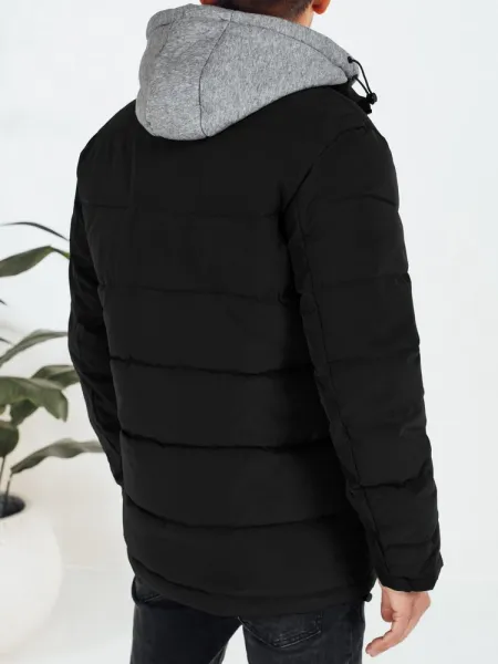 Trendy zimná bunda s kapucňou čierna