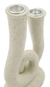 Mauro Ferretti Dizajnový svietnik Stons 20 cm krémový