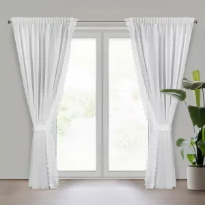 Komplet2záclonsčipkovouaplikáciouŠírka:140cm|Dĺžka:270cm