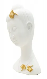Mauro Ferretti Dekorace na stůl Buddha A 21 cm bílá/zlatá