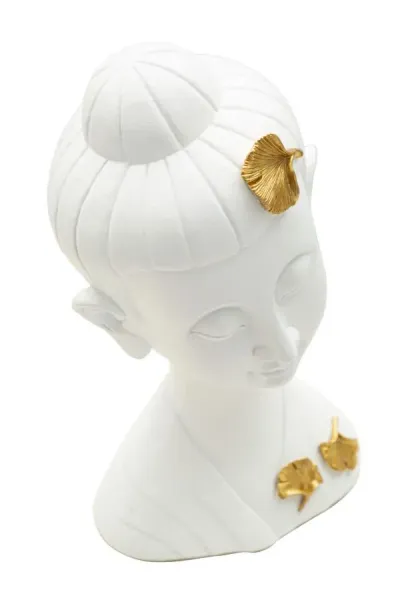 Mauro Ferretti Dekorace na stůl Buddha A 21 cm bílá/zlatá