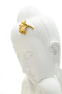 Mauro Ferretti Dekorace na stůl Buddha B 21 cm bílá/zlatá