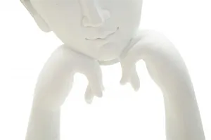 Mauro Ferretti Dekorace na stůl Buddha B 21 cm bílá/zlatá