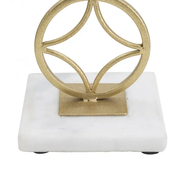 Mauro Ferretti Kovový svietnik Hviezda 32 cm zlatá/mramor