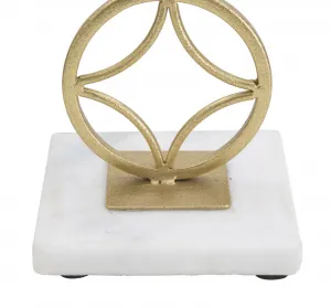Mauro Ferretti Kovový svietnik Hviezda 32 cm zlatá/mramor